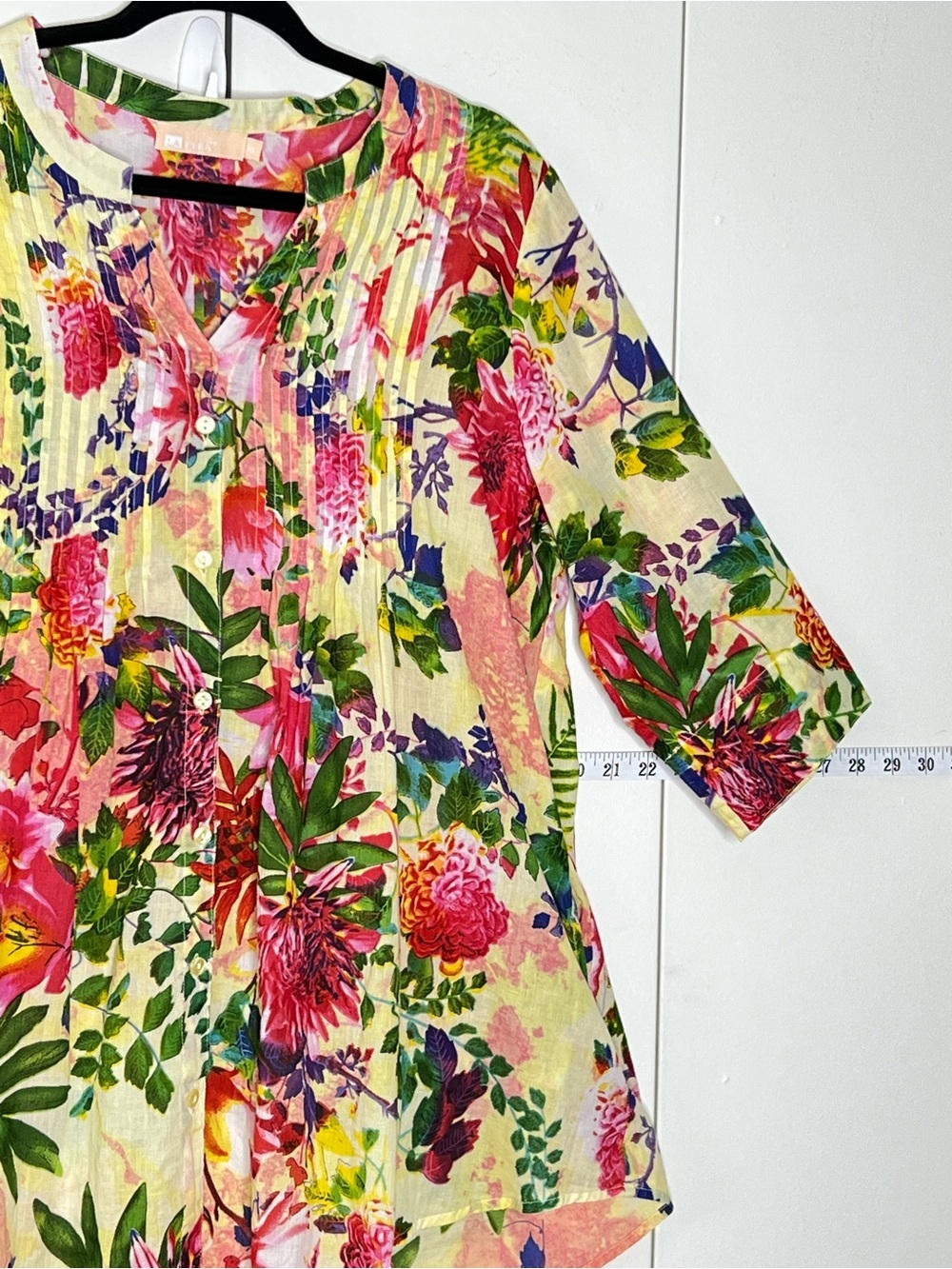 LA CERA Women’s XL Tropical Floral Lightweight Breathable Packable Shirt Blouse - Picture 6 of 7